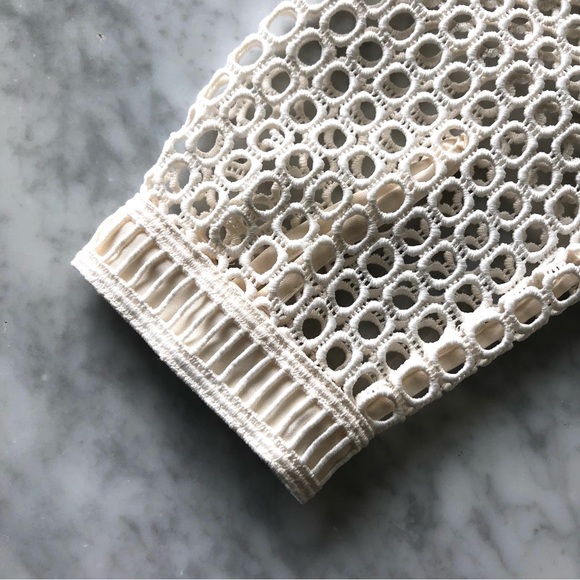 NWT Joie Merredin Mesh Crochet Blouse - Picture 11 of 16